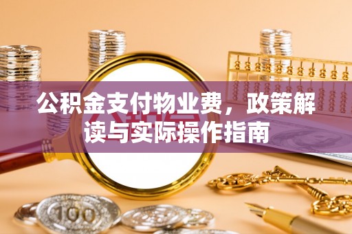 万里公积金支付物业费，政策解读与实际操作指南
