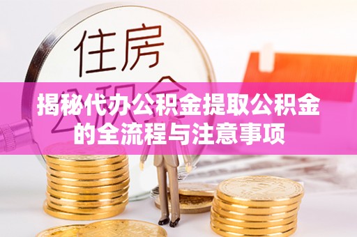 万里揭秘代办公积金提取公积金的全流程与注意事项